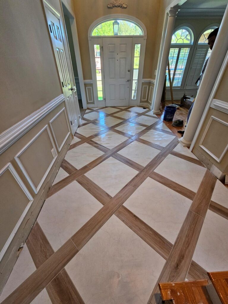 Ceramic Tile Installation - Entrance Hall by Pyramid Flooring